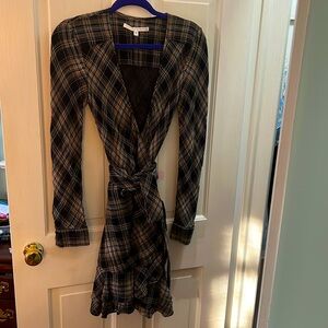 Veronica Beard Plaid Wrap Dress